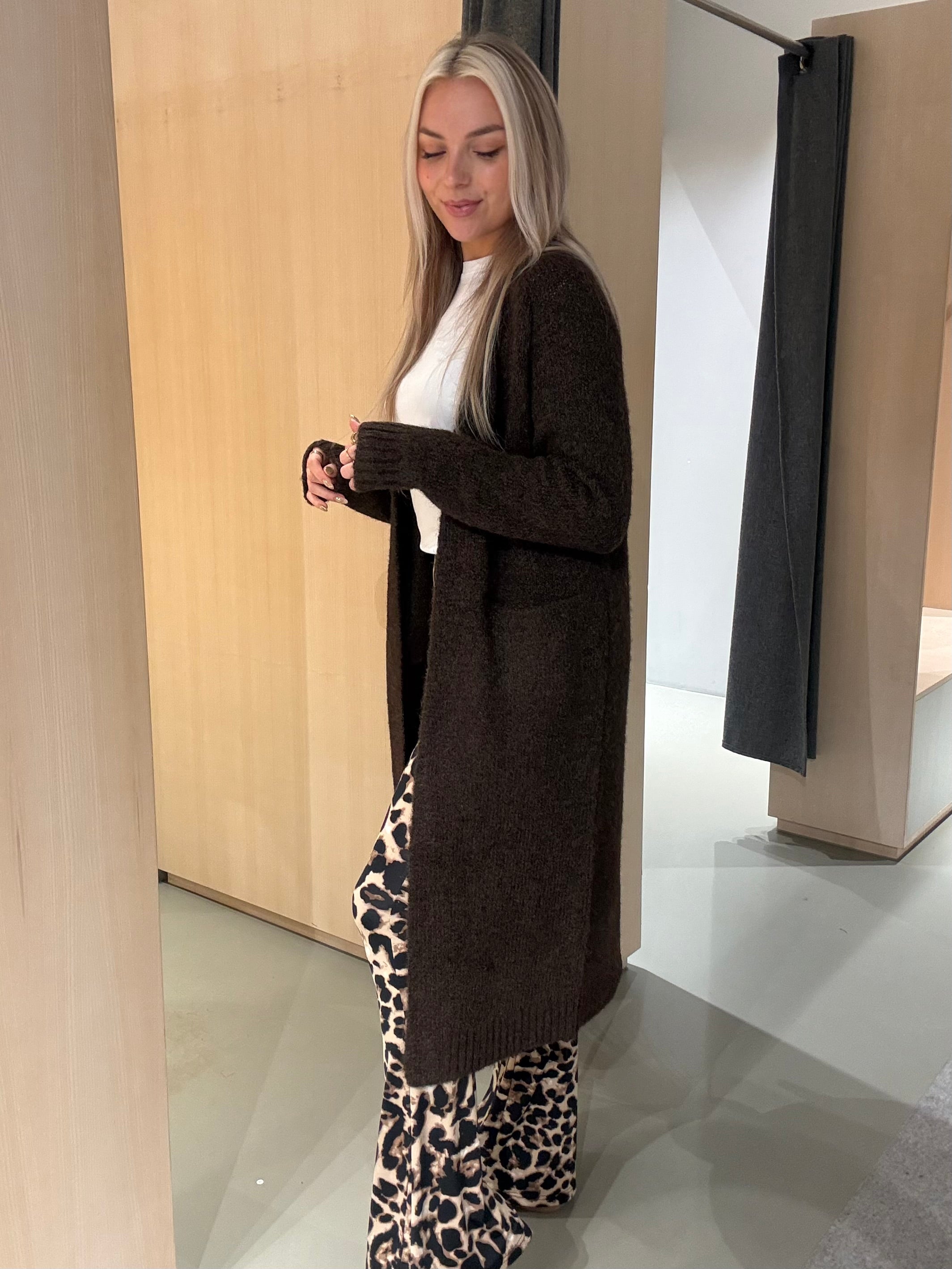 OBJMILU Knit Cardigan - Seal Brown